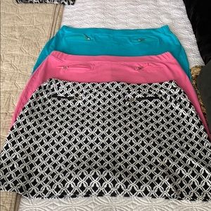 Comfy pull on skorts in pretty colors.